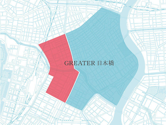 Map of the area we call “Greater Nihonbashi”